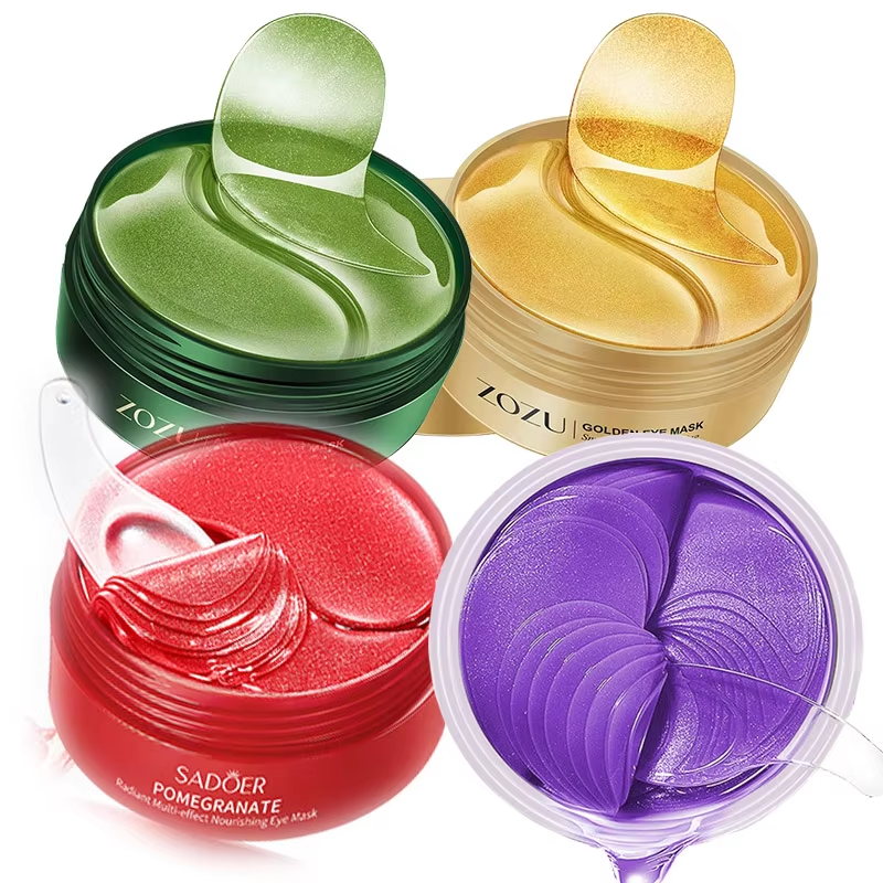 240Pcs=120Pairs Eye Patches Hyaluron Acid & Gold & Seaweed & Black Pearl Hydrating Moisturizing Crystal Collagen Gel Eye Mask